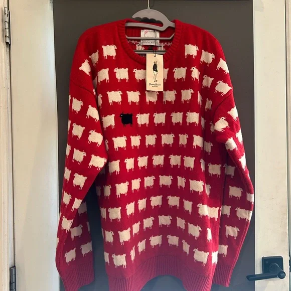 Rowing Blazers Red and White Sheep Sweater - Picture 3 of 7